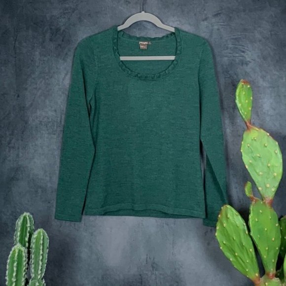 CLEARANCE J. McLaughlin Green Merino Sweater S